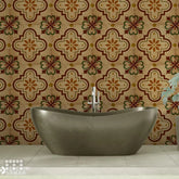 Mosaicowall DIY Peel and Stick Self Adhesive Flooring Tiles, Floor Decals for Kitchen, Living & Dining Room